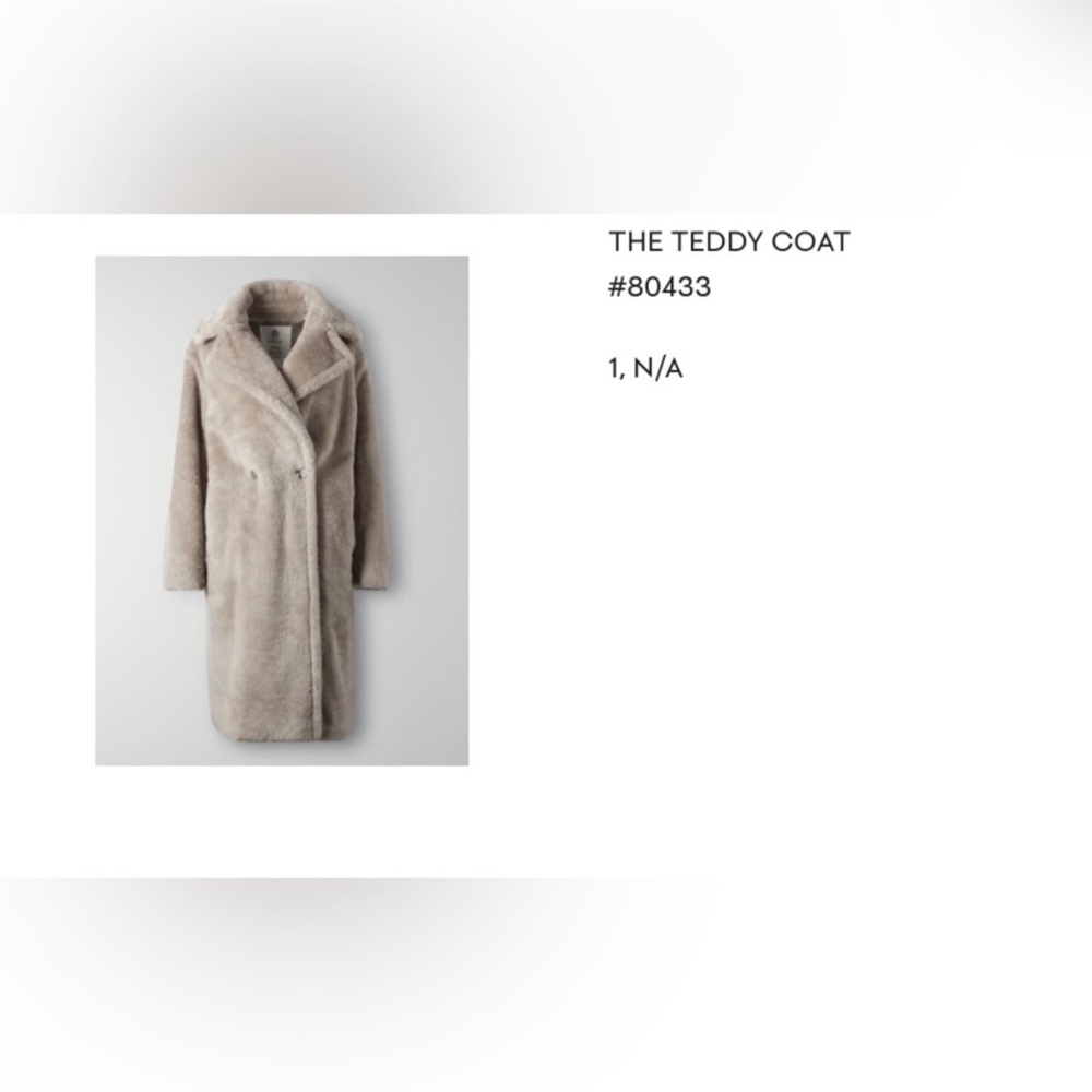 Aritzia Babaton Teddy Coat Taupe XS/1 NWOT